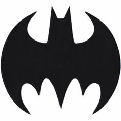 the batman symbol is shown in black and white