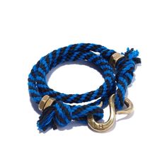 Giles & Brother - 2 Color Rope S Hook Bracelet Blue & Black Cuffs Bracelets, Bracelets And Rings, Womens Jewelry, Jewelry For Men