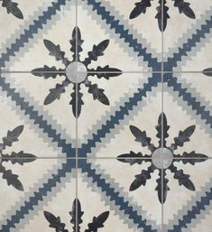 an artistic tile design in black and white