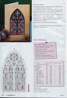 an advertisement for a stained glass window with instructions on how to make it and what to do