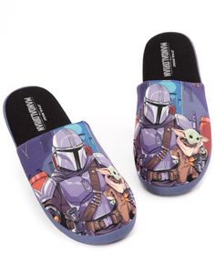 PRICES MAY VARY. SEE SIZE GUIDE IMAGE TO HELP FIND YOUR SIZE STAR WARS MANDALORIAN SLIPPERS PERFECT FOR FATHERS DAY - If your special ones love the Star Wars episodes, then they will love our Mandalorian and Baby Yoda loafers; they are the perfect way to relax at home watching their favourite series paired with some cosy pyjamas. MIXED MATERIALS HOUSE SHOES - These slip-on slippers are made from textiles with a synthetic sole. They are super cosy, light and very soft. Perfect for keeping your to Pig Slippers, Cool Slippers, Star Wars Mandalorian, Blue Loafers, Slippers For Men, Star Wars Merchandise, Popular Tv Series, Star Wars The Mandalorian, Star Wars Yoda