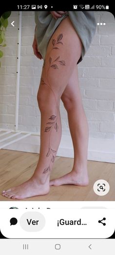 a woman's legs with tattoos on them and the words, what do you think?