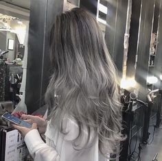 Mi Life, Korean Hair, Korean Hairstyle, Grey Hair, Color Ideas, Hair Inspo, Balayage, Vision Board