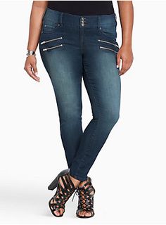 <div>Our "wear all day long" jegging gears up for nighttime with a super… Jeggings For Women, Fit And Flare Coat, Flare Blouse, Women's Plus Size Jeans, Cheeky Shorts, Black Seamless, Embroidered Cardigan, Blue Nile, Plus Size Jeans