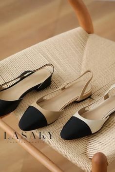 Lasaky - Exquisitely Crafted Leather Sandals with Intricate Stitching and Mesh Details Classy Shoes Flats, Classy Flats, Heels Slingback, Work Shoes Women, Shoes Heels Classy, Classy Shoes, Shoes Ideas, Dressing Style, Chic Shoes