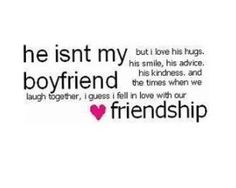 a quote that says he isn't my boyfriend boyfriend and his friends are in love with