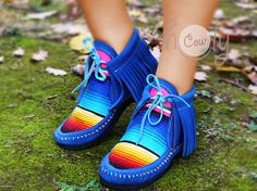 Moccasins  Blue Serape Moccasins Womens Moccasins Blue Blue Moccasins With Leather Sole And Moc Toe, Blue Moccasins With Leather Sole And Round Toe, Blue Leather-sole Moccasins With Round Toe, Blue Leather Sole Moccasins With Round Toe, Blue Closed Toe Moccasins With Rubber Sole, Blue Leather Sole Moccasins, Blue Leather Sole Closed Toe Moccasins, Indian Boots, Moccasins Boots