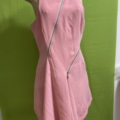 Rebecca Minkoff Women's Pink Sleeveless Multi Zip Sleeve A-Line Dress Sz 6 $368. Condition Is "New With Tag's" Will Ship Usps First Class Length 36” Armpit To Armpit 17” Waist 16” Kindly Review Measurements For Proper Fit. Measurements Are Taken With Garments Laid Flat And Are Approximate. Please Make Sure That These Are The Measurements That Work For You. If You Would Like Additional Photos Or Measurements, We Will Gladly Supply Them. Colors May Differ Slightly From Photos Based On The Device U Elegant A-line Dress With Side Zipper, Pink A-line Mini Dress With Back Zipper, Chic A-line Sleeveless Dress For Spring, Cocktail Dress With Side Zipper And Mini Length, Spring Pink Mini Dress With Back Zipper, Pink Mini Dress With Back Zipper For Spring, Asymmetrical Sleeveless Dress For Summer Cocktail, Sheath Sleeveless Dress For Summer, Summer Cocktail Dress With Back Zipper