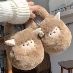 Step into a world of cozy comfort with our plush sheep slippers. Available in adorable brown and white, these slippers are the perfect addition to any night in. Made with a fluffy, animal-inspired design, they'll keep your feet warm and stylish. Choose from three sizes for a custom fit. Treat yourself to the ultimate relaxation experience with these fluffy slippers. Order yours today!Upper material: Plush Sole material: EVASizing: Women* If you are unsure about which size is for you use the conv