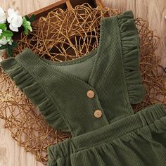 Pattern: solid Color: Green Height: 90CM, 100cm, 110cm, 120cm, 130cm Fabric: Polyester Sleeves: sleeveless Thickness: normal Gender: girl Launch: Autumn 2021 Season: spring and Autumn . Childrens Clothing Boutique, Kids Boutique Clothing, Childrens Dress, Toddler Kids, Sleeveless Vest, Spring And Autumn, Toddler Dress, Vest Dress, Kids Wear