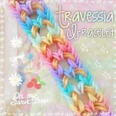 there is an image of a rainbow colored braid on the cover of a magazine or brochure