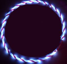 a circular light up rope with blue and pink lights