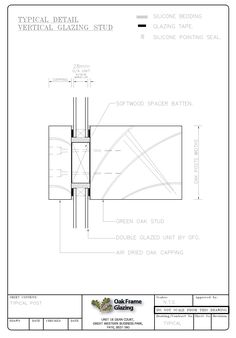 an architectural drawing showing the details for a wall paneling system, including two different sections and