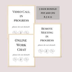 Please do not disturb sign bundle for virtual meetings and video calls. These are DIGITAL files, printable for your home office or remote learning or teaching space.  We love this simple style. This is a DIGITAL download file for you to print. No physical products will be mailed to you! Simply download and then print from home or at your local print shop. We recommend printing on cardstock for a professional look. Staples and Office Depot print large posters and Shutterfly offers cardstock print Come In Door Sign, Meeting In Progress Sign, Please Do Not Disturb Sign, Meeting In Progress, Office Door Sign, Do Not Disturb Sign, Please Do Not Disturb, Office Door Signs, Don't Disturb Sign