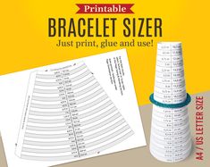 printable braclet sizer just print, glue and use on any item