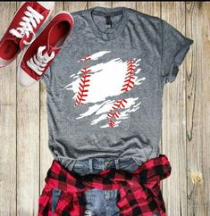 The Hunt is a community that tracks down the items you covet. Snap a picture of what you're looking for and get personalized shopping suggestions. Mom Of Boys Shirt, T Shirt Ideas, Red Plaid Shirt, Baseball T, Softball Mom, Diy Shirt