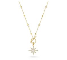 Add a touch of celestial charm to your look with the Sterlina Silver star toggle ball chain necklace. This piece features a stunning pave star pendant on a delicate ball chain, making it a playful addition to any outfit. From Sterlina Silver. Gold And Silver Star Necklace, Elegant Star Necklace, Chain Making, Ball Chain Necklace, Simple Necklace, Star Pendant, Silver Stars, Ball Chain, Stars And Moon