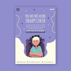 Download this Free Vector about Therapy center poster template, and discover more than 15 Million Professional Graphic Resources on Freepik#Psg #Counseling_Poster_Design #Psychologist_Advertising #Therapy_Poster_Design Counseling Poster Design, Therapy Poster Design, Speak Now Purple, Ad Poster Design, Self Poster, Poster Psychology, Yoga Poster Design, App Poster, College Banner