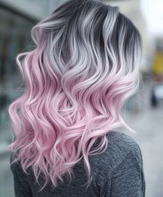 Achieve a dreamy look with light pastel pink hair and soft lavender tips. Visit our page for tips on achieving this chic pastel style. Save this pin for a beautiful new hairstyle! Tags: #PastelPink #LavenderTips #DreamyHair Image Prompt: Create a high-quality close-up image Grey And Pink Hair, Pink And Silver Hair, Pink And Lavender Hair, Lavender Hair Ideas, Lavender Tips