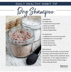 Organic Dry Shampoo, Diy Dry Shampoo, Shampoo Recipe, Diy Beauty Treatments, Homemade Shampoo