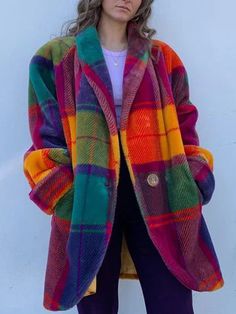 Shop Affordable  Women Plaid Vintage Lapel Collar Daily Winter Coats On Justfashionnow.com Affordable Yellow Vintage Outerwear, Fire Fashion, Plaid Jacket Women, Womens Tweed Jacket, Womens Tweed, Lapel Coat, Womens Jackets Casual, Lapel Jacket, Women Overcoat