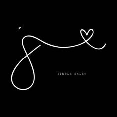 the word simple salty written in white ink on a black background with a small heart