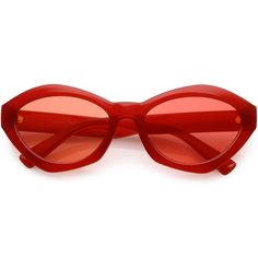 Red Red Sunglasses Outfit, Bold Cat Eye, Sunglasses Oval, Sunglasses Outfit, Red Sunglasses, Oval Sunglasses, Color Tone, Retro Chic, Ray Ban Sunglasses