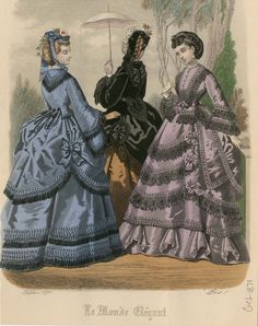 Le Monde Elégant 1871 Fashion By Decade, Victorian Fashion Women, Western Womens Fashion, History Fashion