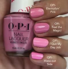 Opi Pink Nail Polish, Pink Nail Colors, Pretty Toe Nails, Nail Colour, Nail Colours