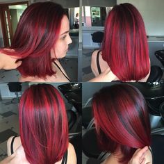 Hair Color Ideas Trendy, Amazing Hair Color, Red Ombre Hair, Trendy Hairstyle, Ombré Hair, Pinterest Hair, Pretty Hair Color, Penteado Cabelo Curto, Amazing Hair