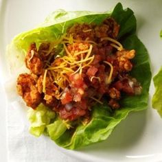 lettuce wraps filled with meat and cheese