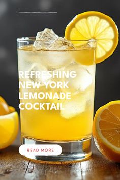 Savor the refreshing taste of the New York Lemonade Cocktail—an easy and delightful blend of citrus flavors perfect for summer gatherings. Lemon Cocktail Recipes, Brandy Sour, Amaretto Sour Cocktail, Lemon Martini, Vodka Sour, Absolut Citron, Light Cocktails, Lemon Cocktail, Lemonade Cocktail