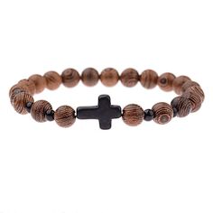 All Natural Wood, Flexible fit. Elevate your wrist game. Available now!! Metal Type: Zinc AlloyLength: 17cm(6.5in)-19cm(7.5in) Flex fitMaterial: Wood&AlloyDiameter: Approximately 1-1.15mmBeads: Natural WoodBead Size: 8mm Buddha Bracelet Beads, Cross Bracelets, Prayer Bead Bracelet, Man Jewelry, Buddha Bracelets, Meditation Prayer, Wood Bead Bracelet, Prayer Bracelet, Meditation Bracelet