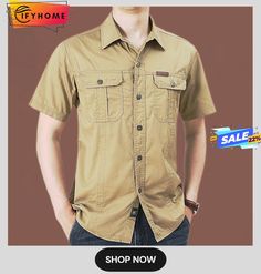 Men's Work Shirt Button Up Shirt Summer Shirt Casual Shirt Black Red Green Khaki Army Green Short Sleeve Plain Lapel Outdoor Work Pocket Clothing Apparel Stylish Business Comfort Leisure Mens Work Shirts, Army Green Shorts, Work Shorts, Green And Khaki, Work Shirts, Business Fashion, Army Green, Summer Shirts, Red Green