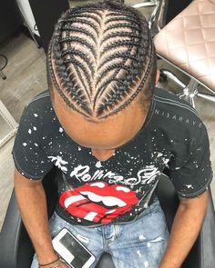 Guy Braids, Man Bun Braids, Boys Mohawk, Mohawk Braids, Bun Braids, Braided Man Bun