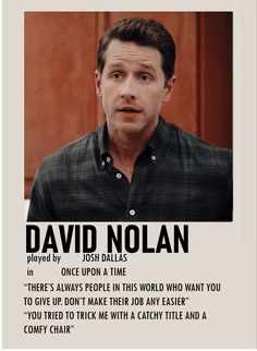 a poster with the words david nolan on it and an image of a man's face