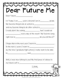 a printable dear future me poem