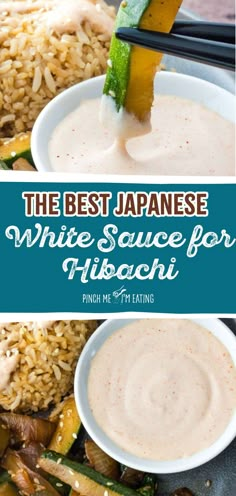 the best japanese white sauce for hibachi is made with rice and broccoli