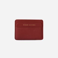 A slim leather card holder inspired by life in the city, rushing between trains and destinations. This smart, no-fuss card case keeps only your most crucial cards close at hand and ready to tap. 3 credit card or ID slots Signature structured leather Dimensions: 3.75" W x 2.625" H Looking for something bigger? Try the Midtown Wallet. Classic Travel Card Holder With Id Window, Modern Travel Card Holder, Red Card Holder With Card Slots For Travel, Modern Red Card Holder With Card Slots, Red Rfid Blocking Card Holder For Travel, Everyday Red Card Holder With Rfid Blocking, Classic Red Card Holder For Daily Use, Classic Red Card Holder With Interior Slots, Red Card Holder With Interior Slots For Everyday Use