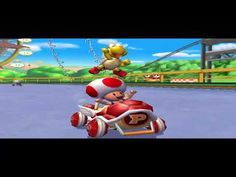 mario kart on a motorcycle in the nintendo wii game