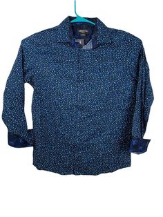 Claiborne NWT Navy Blue Dots Stretch Mens Medium Button Front Dress Casual Shirt. Brand new with tags. See the photos for detailed measurements. This shirt is an athletic fit. Condition: New With Tags Please see photos for measurements to ensure it fits your frame before purchase. Please check out our store for other great options and deals or just to bundle more great finds. Happy hunting *Please Inspect Photos And Message With Any Questions Prior To Purchasing/Offering* Payment: Payment is exp Cotton Polka Dot Shirt With Button Closure, Polka Dot Cotton Shirt With Button Closure, Fitted Navy Shirt With Button Closure, Navy Fitted Shirt With Button Closure, Classic Blue Printed Shirt, Fitted Blue Shirt With Button Closure, Blue Fitted Shirt With Button Closure, Fitted Blue Printed Shirt, Blue Dots