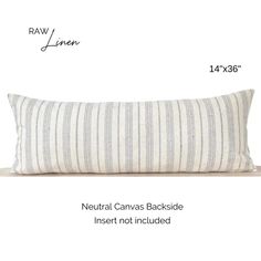 the natural canvas back side insert is not included for this pillow cover, but it also has