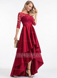 A-Linie U-Ausschnitt Asymmetrisch Satin Abendkleid mit Pailletten Illusion Dress Prom, Asymmetrical Prom Dress, Princess Bridesmaid Dress, Knee Length Bridesmaid Dresses, Satin Formal Dress, Sleeveless Bridesmaid Dresses, Satin Evening Dresses, Sequin Prom Dresses, Bridesmaid Dresses Online