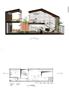 two plans for a small house with an open floor plan