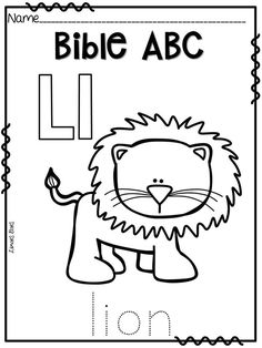 the letter l is for lion coloring page with an image of a lion on it