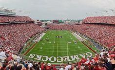 a football stadium filled with lots of people