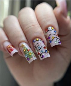 Nail Art Noel, Festival Nails, Xmas Nails, Christmas Nail Designs, Fire Nails, Funky Nails, Nails Inspo, Dope Nails, Arte Floral