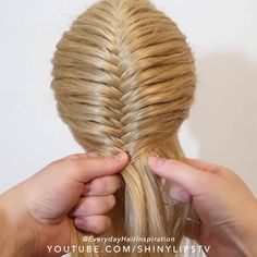 Braids For Beginners, French Fishtail, Fishtail French Braid, Mekap Mata, Braid Videos, Hair Style Vedio, Hairstyles Styles, Beautiful Braided Hair, Hair Upstyles