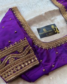 Aari Work With Pearls, Purple Silk Blouse Designs, Purple Blouse Aari Work Design, Trendy Aari Work Blouse Designs, Silk Sarees Blouse Designs, Silk Sarees Blouse, Sarees Blouse Designs, Blouse Aari Work, Magam Work