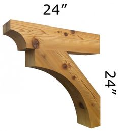 the number seven is made from wood and has two holes in each side that are attached to